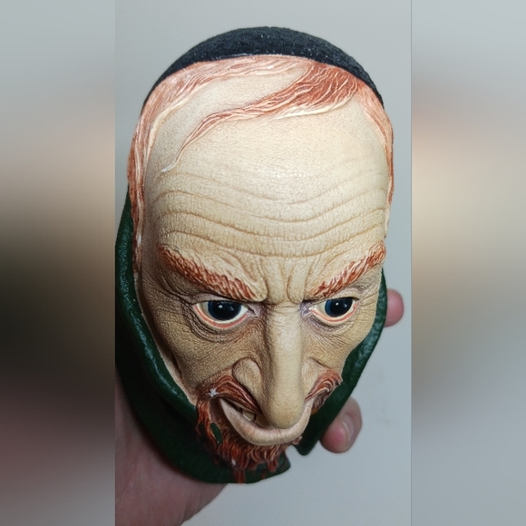 1964 Chalkware Bossons Art FAGIN Head Bust Wall Hang w/ Tag England - Picture 6 of 7